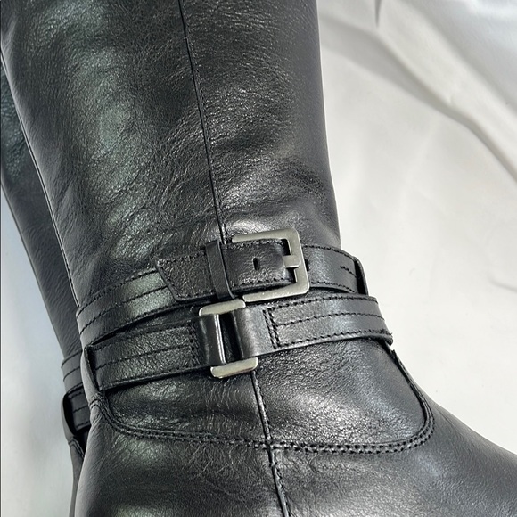 Naturalizer Black Leather Heeled Boots - Picture 9 of 9